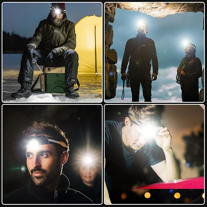 Headlamp Rechargeable, 1200 Lumen Zoomable LED Head Lamp - Image 9