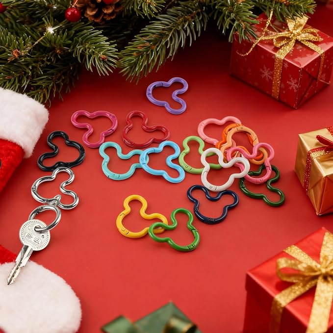 17Pcs Aluminum Alloy Creative Carabiner Clips, Colorful Spring Snap Hook - Image 5