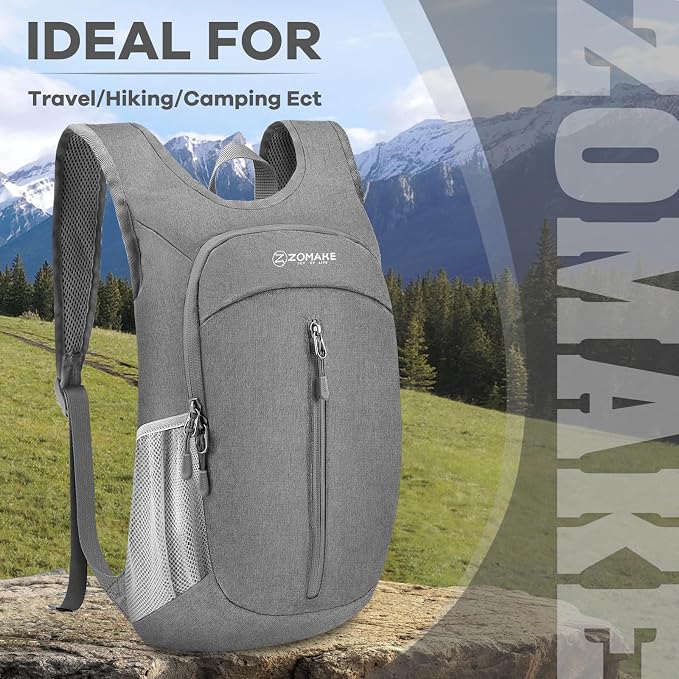ZOMAKE 10L Ultra Lightweight Packable Backpack, Small Daypack Light Foldable - Image 6