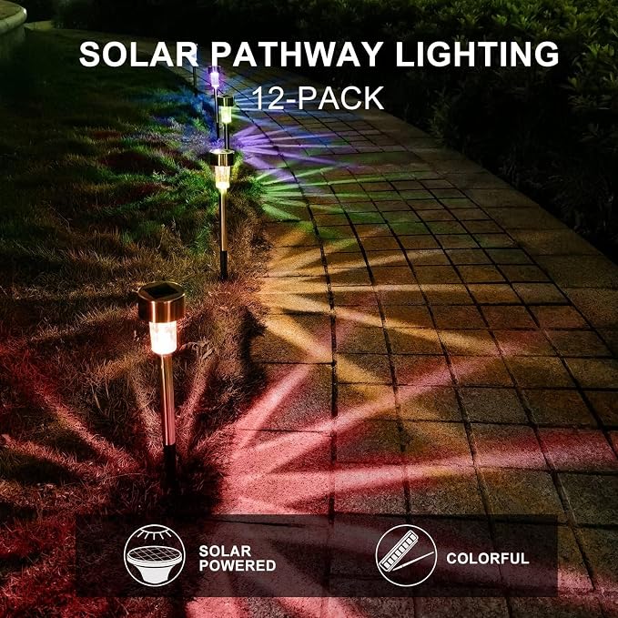 Dream Master Solar Lights Outdoor Waterproof, Stainless Steel LED Landscape - Image 3