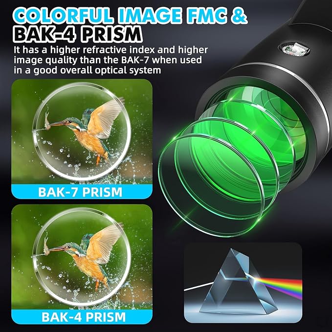 Monocular Telescope 40x60 with Smartphone Adapter, Telescope - Image 3