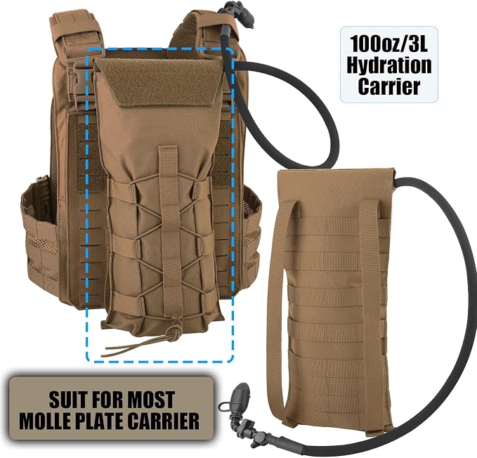 PETAC GEAR 1.5L / 3L Tactical Hydration Pack，Molle Carrier Pouch - Image 4