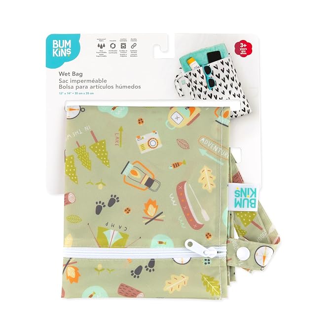 Bumkins Waterproof Wet Bag for Baby, Swim Suit, Cloth Diapers, Pump Parts - Image 7