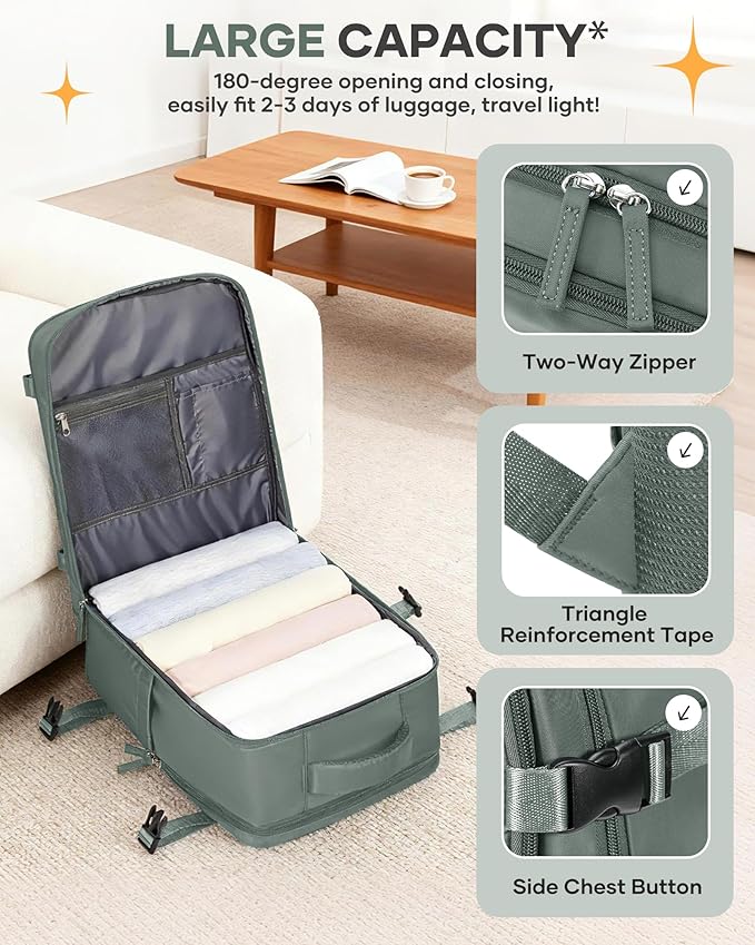 Travel Backpack for Women Airline Approved Carry on Backpack for Airplanes - Image 4