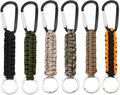 6 Pcs Paracord Keychains with Carabiner, Braided Lanyard Hook Clip by Unknown