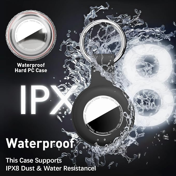 Linsaner Waterproof for AirTag 2nd Gen & 1st Gen Holder Case Keychain for Air - Image 2