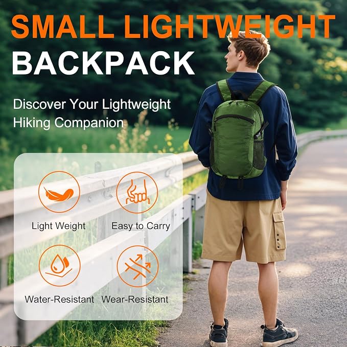 Small Hiking Backpack Travel Lightweight Hiking Packable Daypack - Image 2