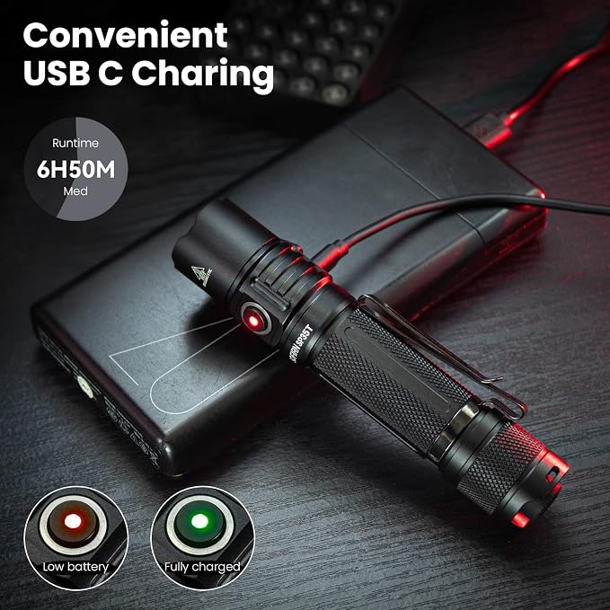 sofirn SP35T Tactical Flashlight, 3800 Lumens Super Bright Pocket LED - Image 6