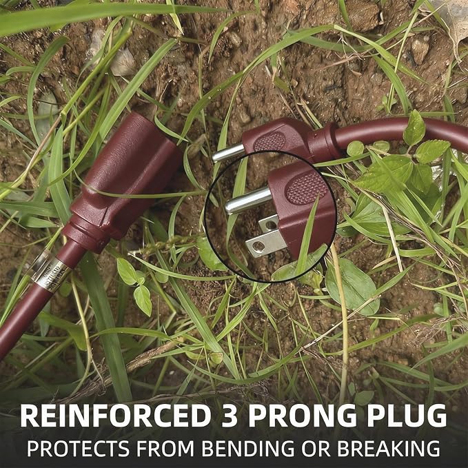 YOJOE Indoor Outdoor Extension Cord, 3 Prong 13A Weatherproof Power Cord - Image 7