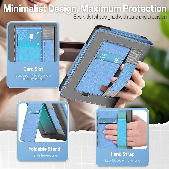 TNP Stand Case with Strap for Kindle Paperwhite 12th Gen 2024 / Kindle - Image 3