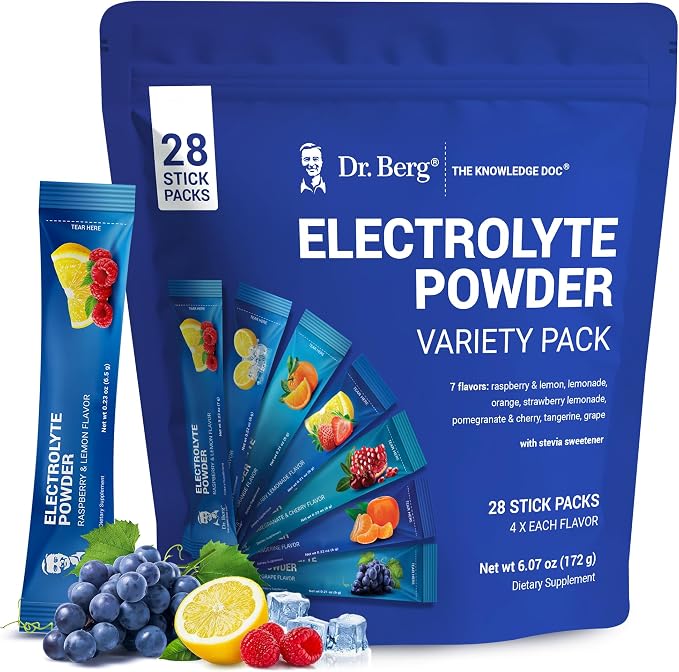 Dr. Berg Sugar Free Electrolyte Powder Packets by DrBergNutritionals