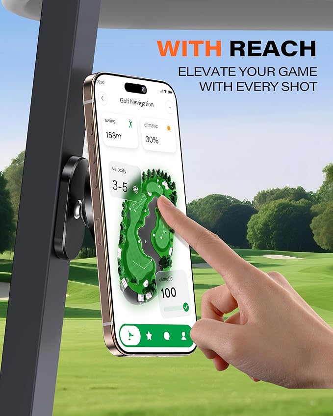 A2C Alloy Magnetic Golf Cart Phone Holder - Image 2