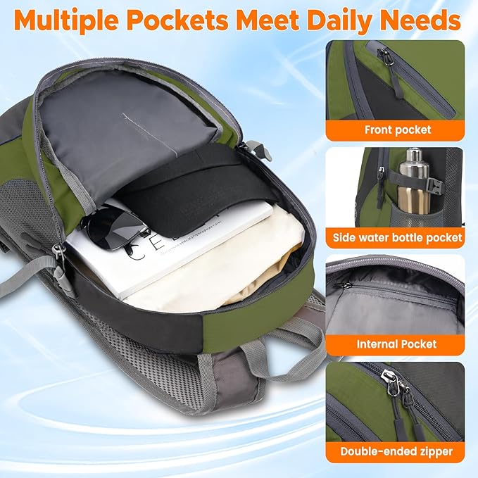 sunhiker Small Hiking Backpack Women Men 20L Lightweight Travel Backpack - Image 2