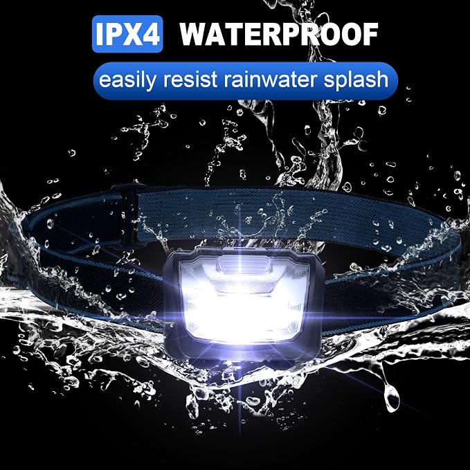 Macarrie 30 Pack LED Headlamps IPX4 Waterproof 3 Modes Headlamp Flashlight - Image 3
