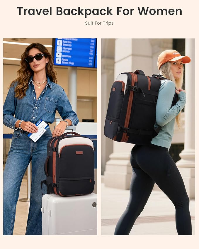LOVEVOOK Travel Backpack for Women, 45L Expandable Large Carry On Backpack - Image 5