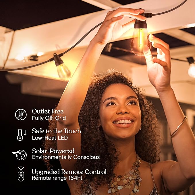 Brightech Ambience Pro Super Bright Solar - 27Ft Remote Control Outdoor String - Image 6