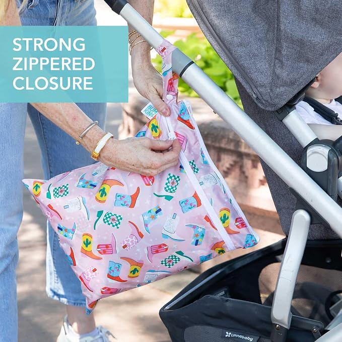 Bumkins Waterproof Wet Dry Bag for Baby, Swim Suit, Cloth Diaper, Pump Parts - Image 4