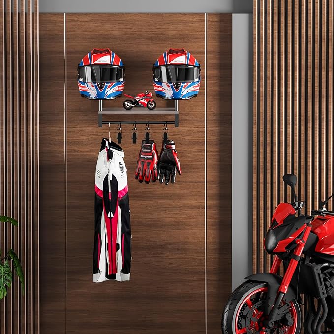 Motorcycle Helmet Holder Wall Mount, Helmet Rack - Image 7