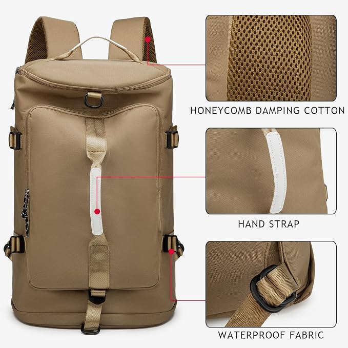 Gym Duffle Bag Waterproof black Laptop Backpack Suitable - Image 3