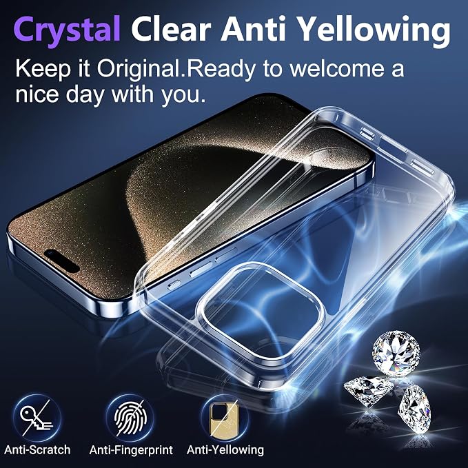 Red2Fire New Designed for iPhone 15 Pro Max Case Clear, Shockproof Slim Case - Image 3