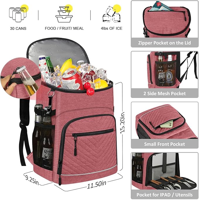Cooler Backpack Insulated Leakproof Waterproof Backpack Cooler Bag 30/45 Cans - Image 2