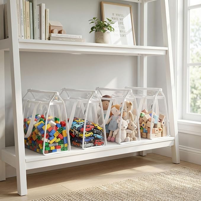 HOLAY 4 Pack Clear Toy Storage Bags - Image 2