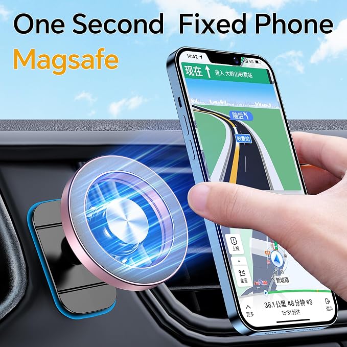 Kaistyle for Magsafe Car Mount【20 Strong Magnets】Magnetic Phone Holder for Car - Image 3