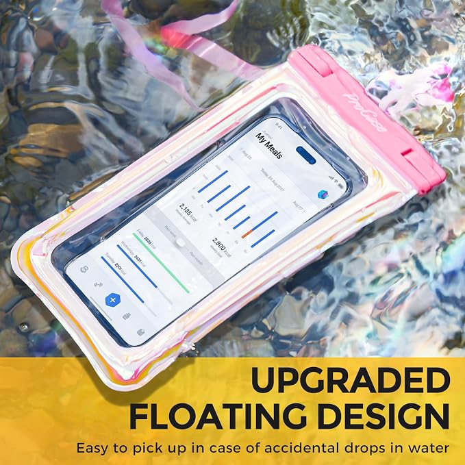 ProCase 2 Pack Floating Waterproof Phone Pouch IPX8, Universal Dry Bag Fits - Image 2