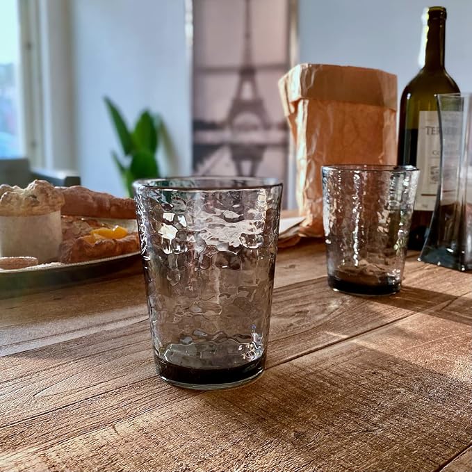 KLIFA- NICE- 14.7 ounce, Acrylic Tumbler Drinking Glasses, Stackable Plastic - Image 7