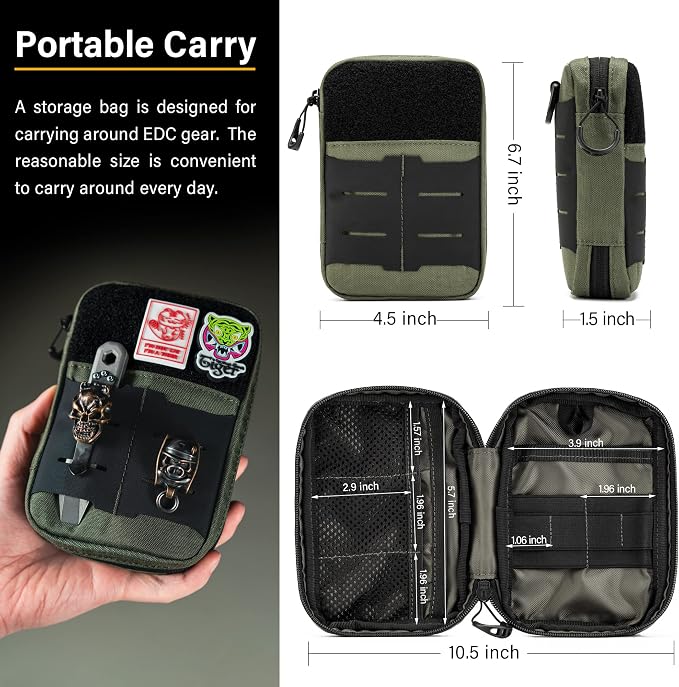 TACTICAL GEEK Block E2.0 EDC Compact Waist Multi-Purpose Molle Pouch Organizer - Image 3