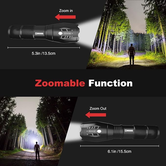 COSOOS LED Flashlight with Holster, Bright Tactical Flashlight High Lumen - Image 3
