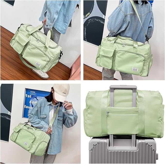 Suruid Travel Duffel Bag with Shoes Compartment Sports Gym Bag with Dry Wet - Image 7