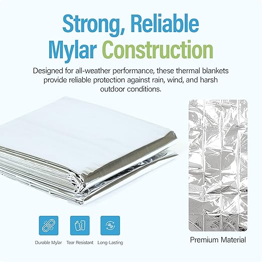 Primacare CB-6841 Emergency Foil Mylar Thermal Blanket - Image 4