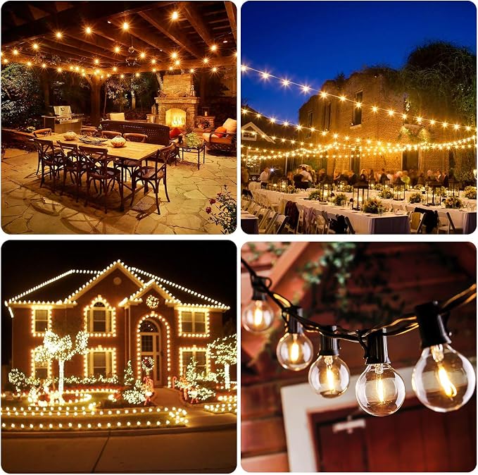 VerRon 50FT LED G40 Globe String Lights, Shatterproof Outdoor Patio String - Image 7