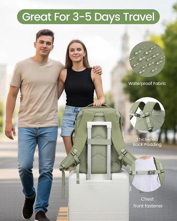 LOVEVOOK 50L Travel Backpack for Women & Men, Airline Approved Carry On Backpack - Image 7