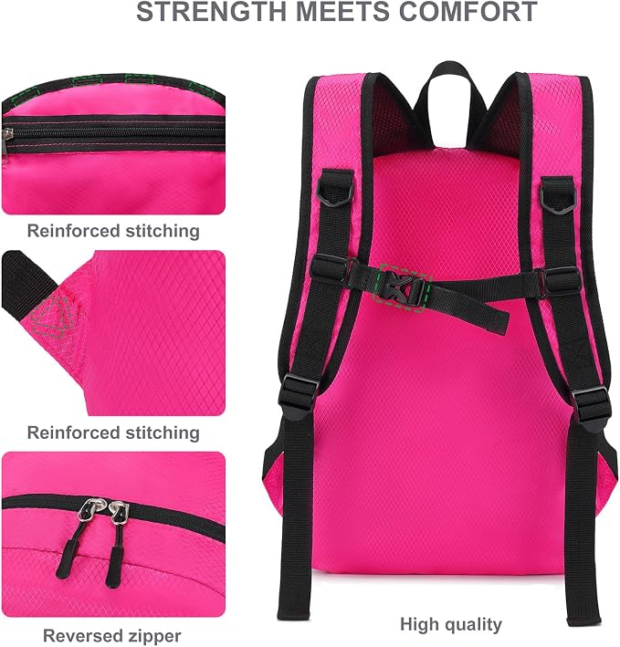 Lightweight Hiking Backpack 18L Packable Foldable Small Daypack Collapsible - Image 9