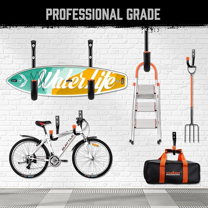 HORUSDY 10-Pack Garage Hooks, Utility Hook, Kayak and Hanging Ladders - Image 9