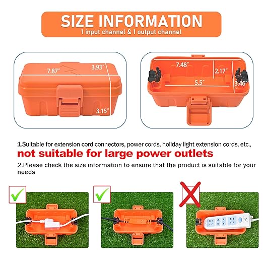 Hrensaw Small Weatherproof Electrical Connection Box, Outdoor Electrical Box - Image 2
