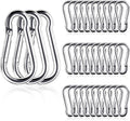 Small Carabiner Clip, M4 Stainless Steel Spring Snap Hook Heavy Duty, Locking by DF+DUALFERV
