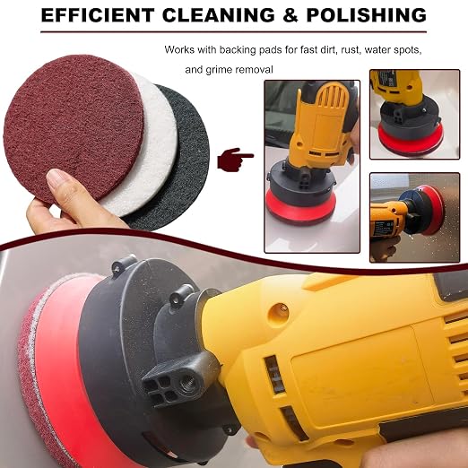 15 Pack 5 Inch Hoop and Loop Multipurpose Scrubber Scouring Pads - Image 5