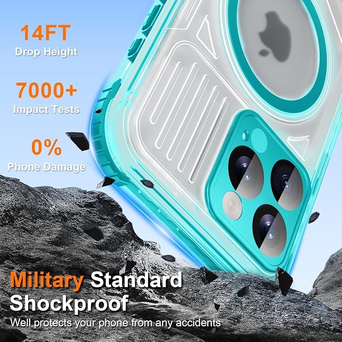 WIFORT for iPhone 16 Pro Max Waterproof Case, Fit for Magsafe Full Body - Image 9
