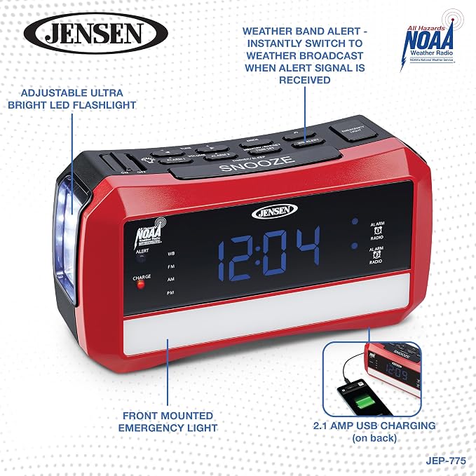 Digital AM/FM Weather Band Alarm Clock Radio - Image 6