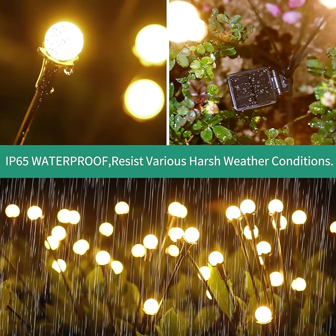 vignuto Solar Lights Outdoor Waterproof, 8 Packs 64LED, Solar Garden Lights - Image 4