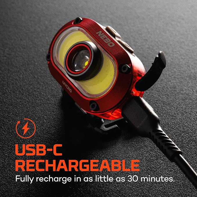 NEBO MYCRO 550+ Rechargeable Headlamp | 550 Lumens, 7 Light Modes, Water - Image 5