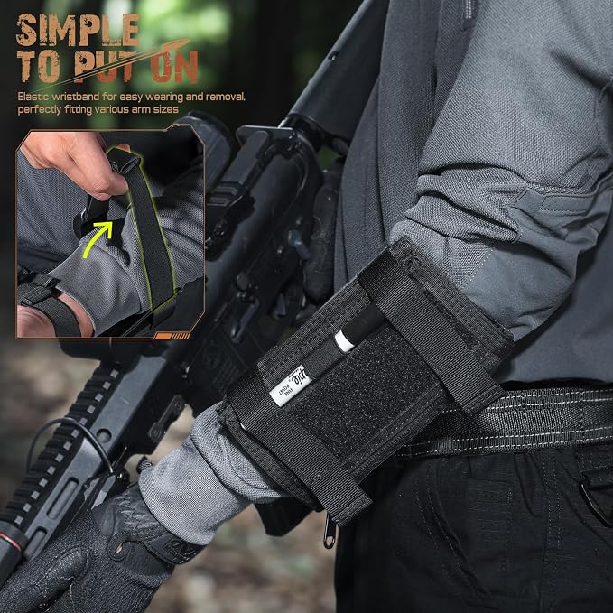 LIVANS Map Case Tactical Arm Sleeve QB Wristband Map Pouch Tactical Armband - Image 5