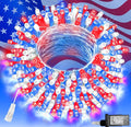 Pooqla 200 LED 66 FT 4th of July Decorations Lights, Outdoor Independence Day by Pooqla