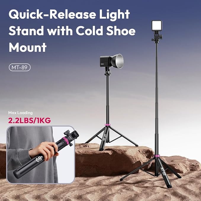 ULANZI MT-89 Extendable Tripod Aluminum, Camera Phone Tripod - Image 2
