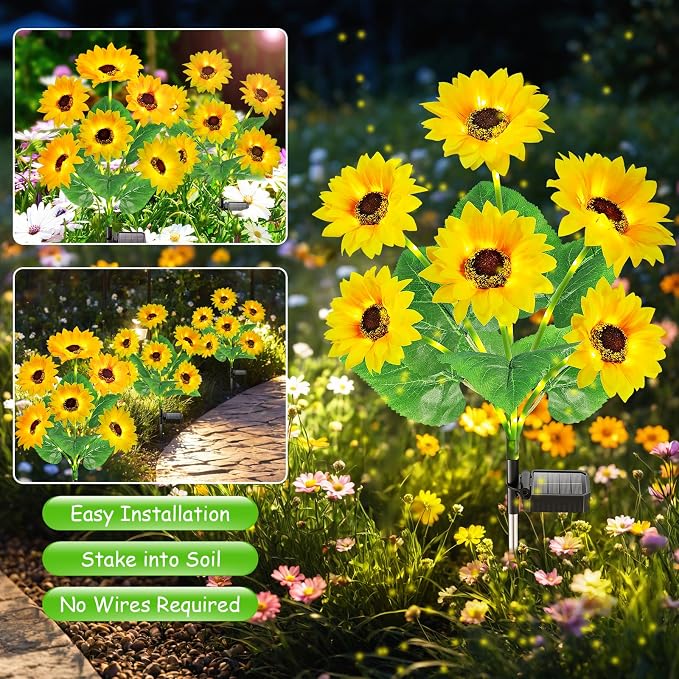 GARPAR Solar Garden Lights Outdoor, Upgraded 3 Pack - Image 6