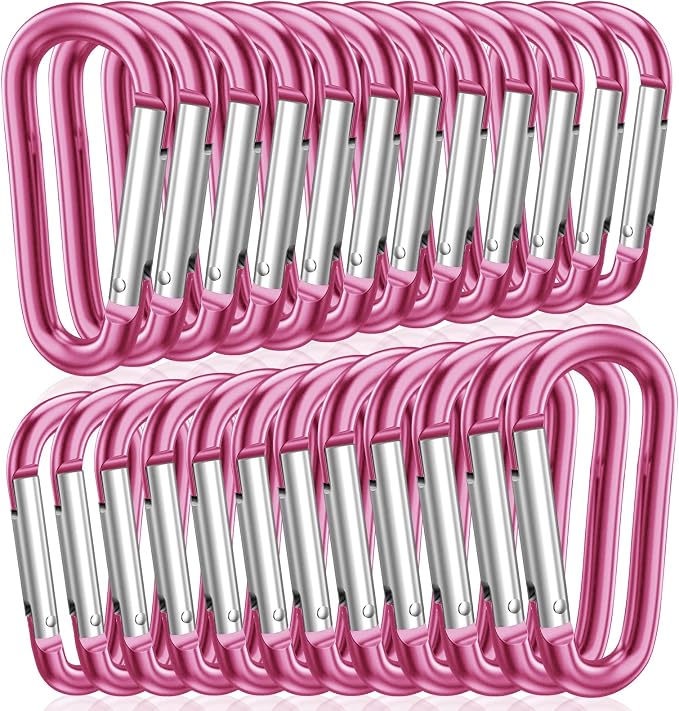 STURME 2" Aluminum D Ring Carabiners Clip D Shape Spring Loaded Gate Small by STURME