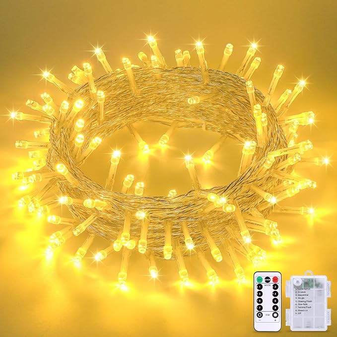 JMEXSUSS 33ft 100 LED Warm White String Lights by JMEXSUSS